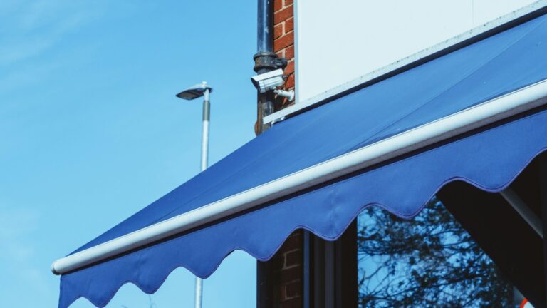 blue and brown wooden roof